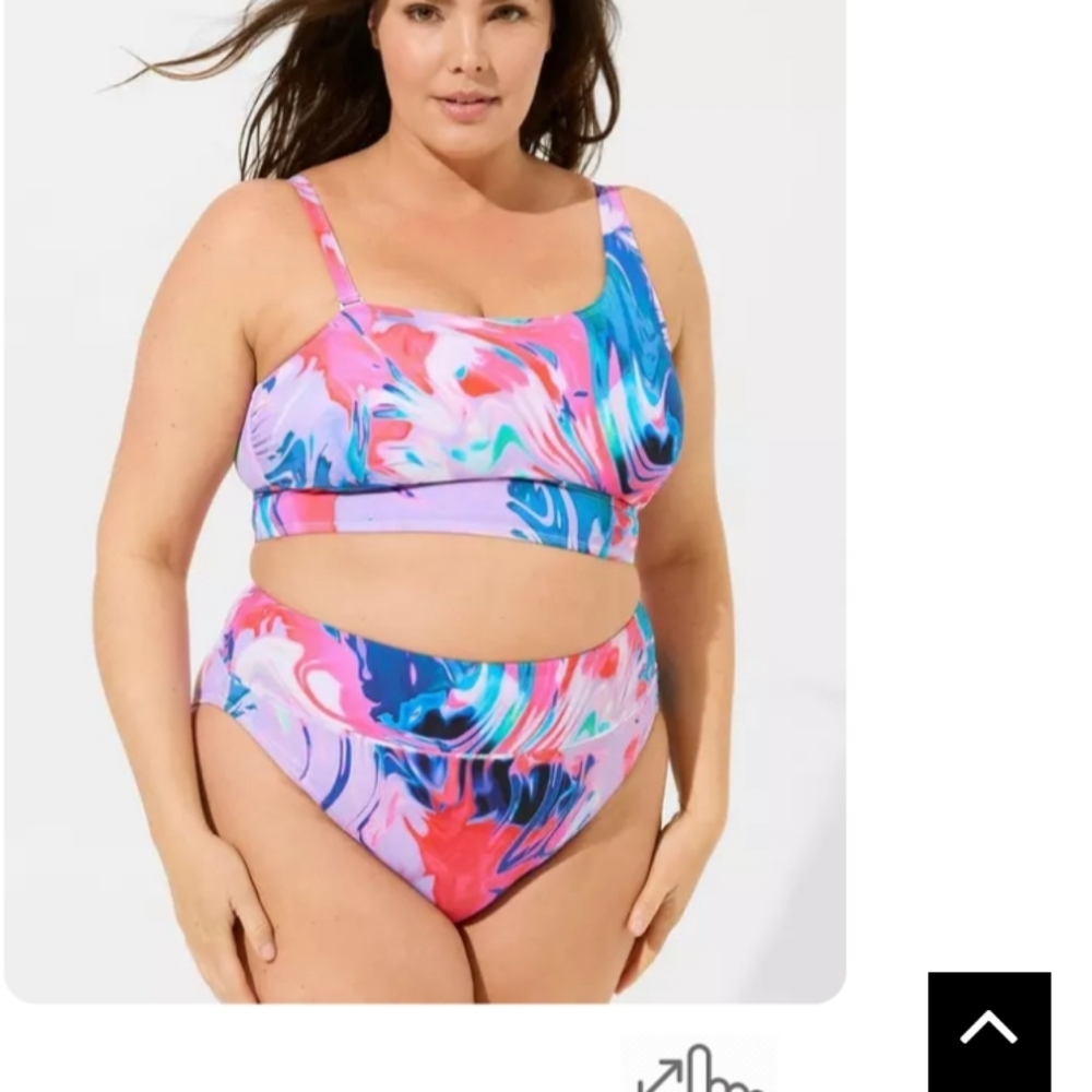 NwT Torrid 0 Wireles Bikini Top & Bottoms